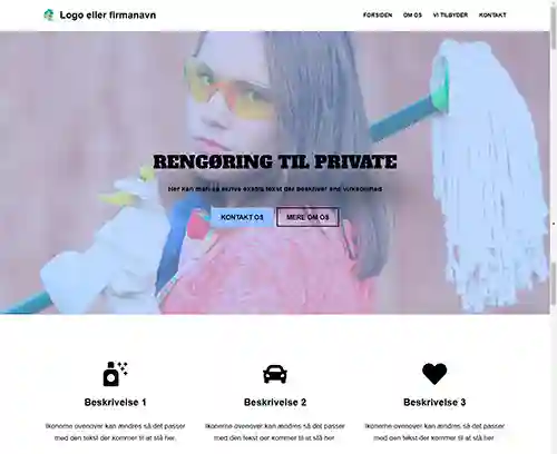 Billig hjemmeside skabelonen