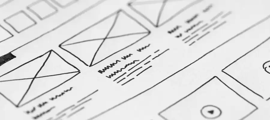 Du starter din hjemmesides design med et wireframe